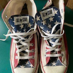 Vintage Chuck Taylor Unisex Converse All Stars ~ 1990s American Flag
